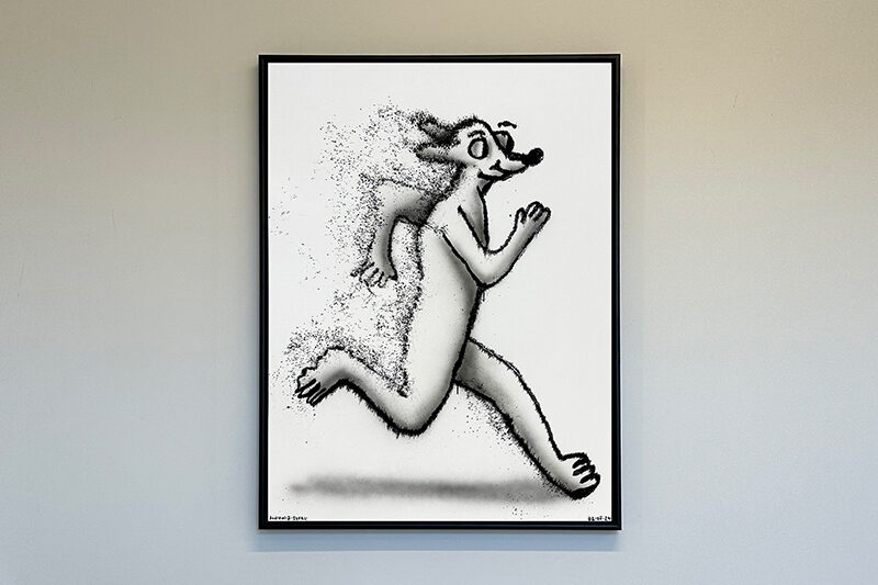 "Motion Sickness (run)" Enamel & resin on 760x1015mm canvas
